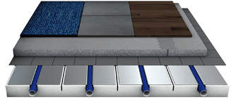 Trockenbau-Konstruktion mit Fußbodenheizung und EXPERT 20